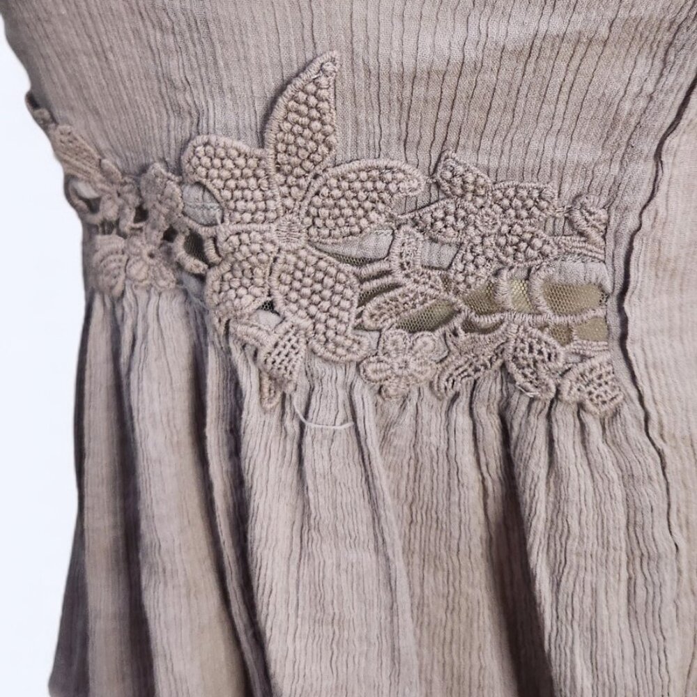Textured Mauve Sleeveless Crop Top - Picture 5 of 5